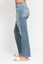 High Waisted Dad Straight Jean