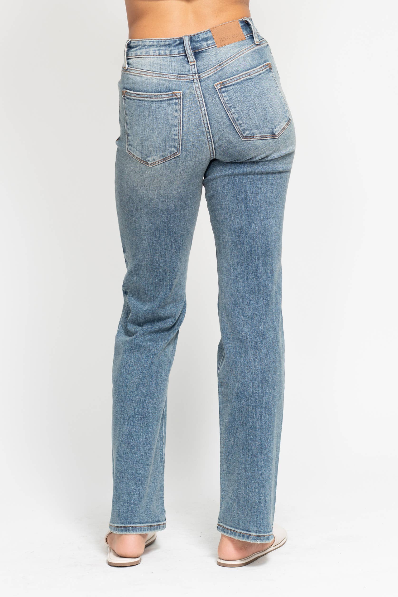 High Waisted Dad Straight Jean
