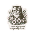 Rotten Kitty Cat Feline Cute High Quality Vinyl Sticker