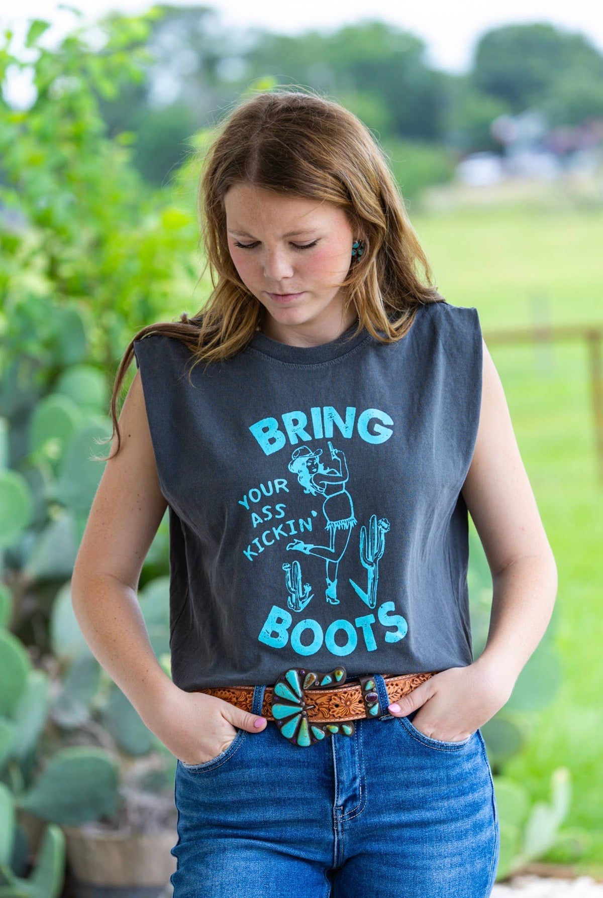 Ass Kicking Boots Boxy Tank