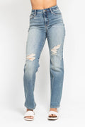 High Waisted Dad Straight Jean