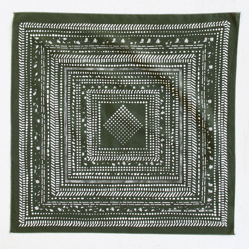 Olive Dot Dash Bandana