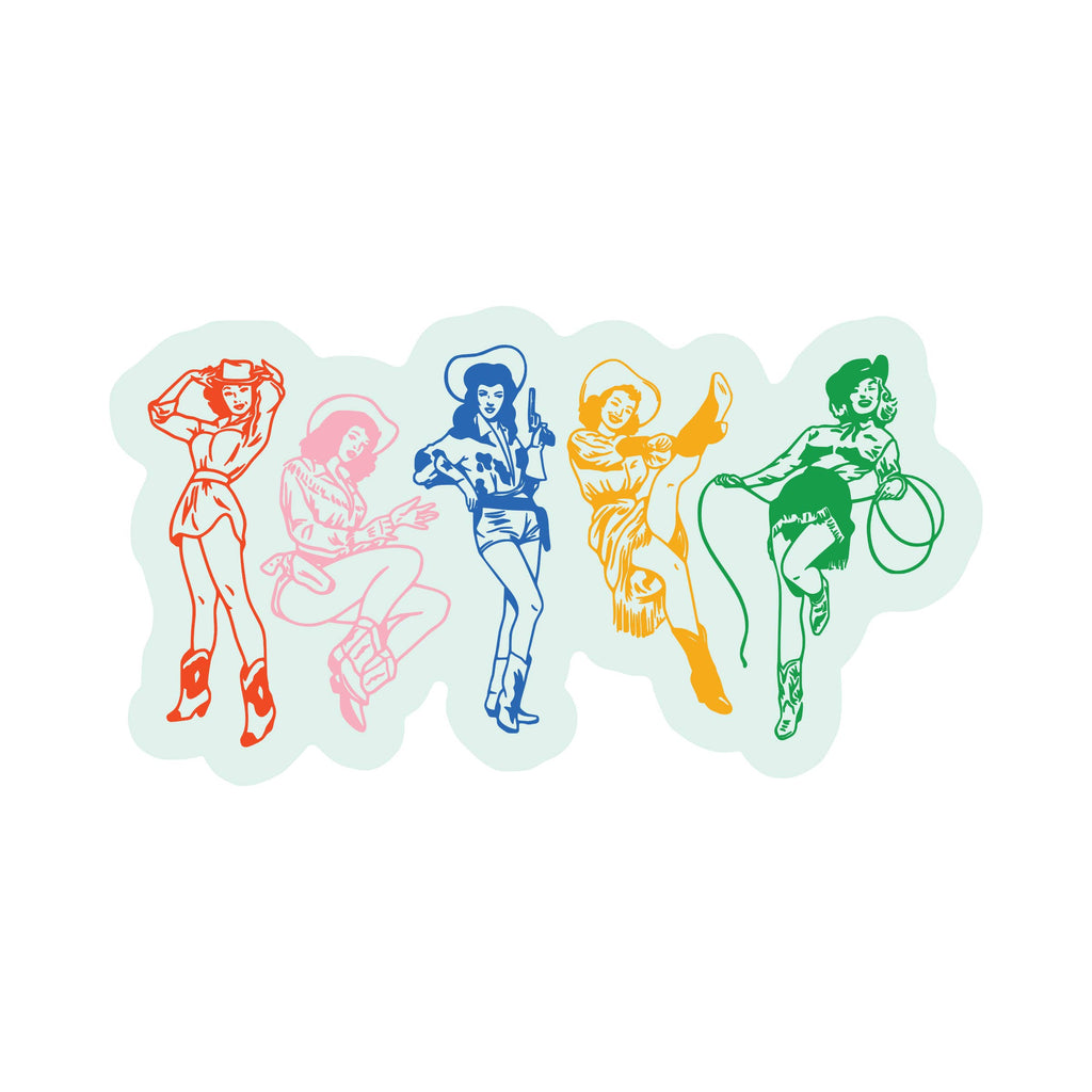 Cowgirl Retro Pinup Sexy Western High Quality Vinyl Sticker