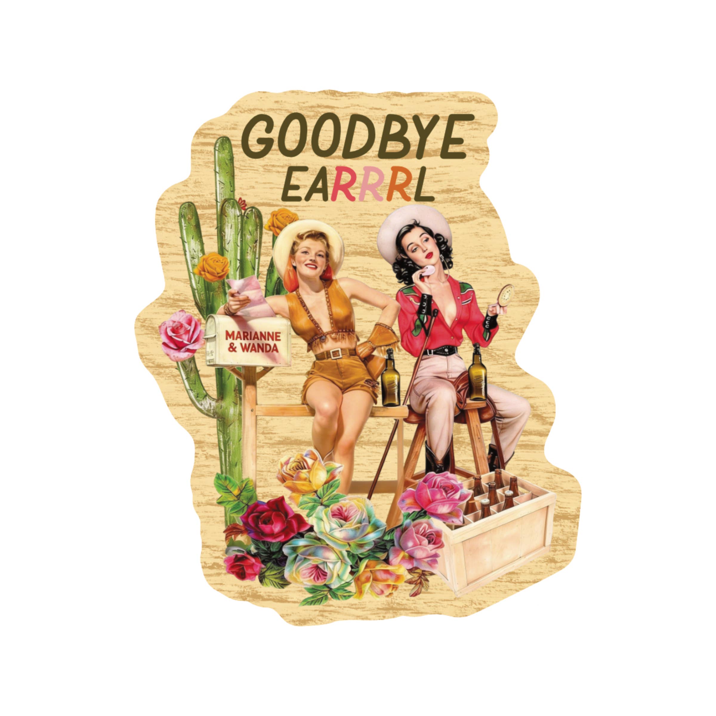 Best Friends Cowgirl Earl Western High Quality Vinyl Sticker