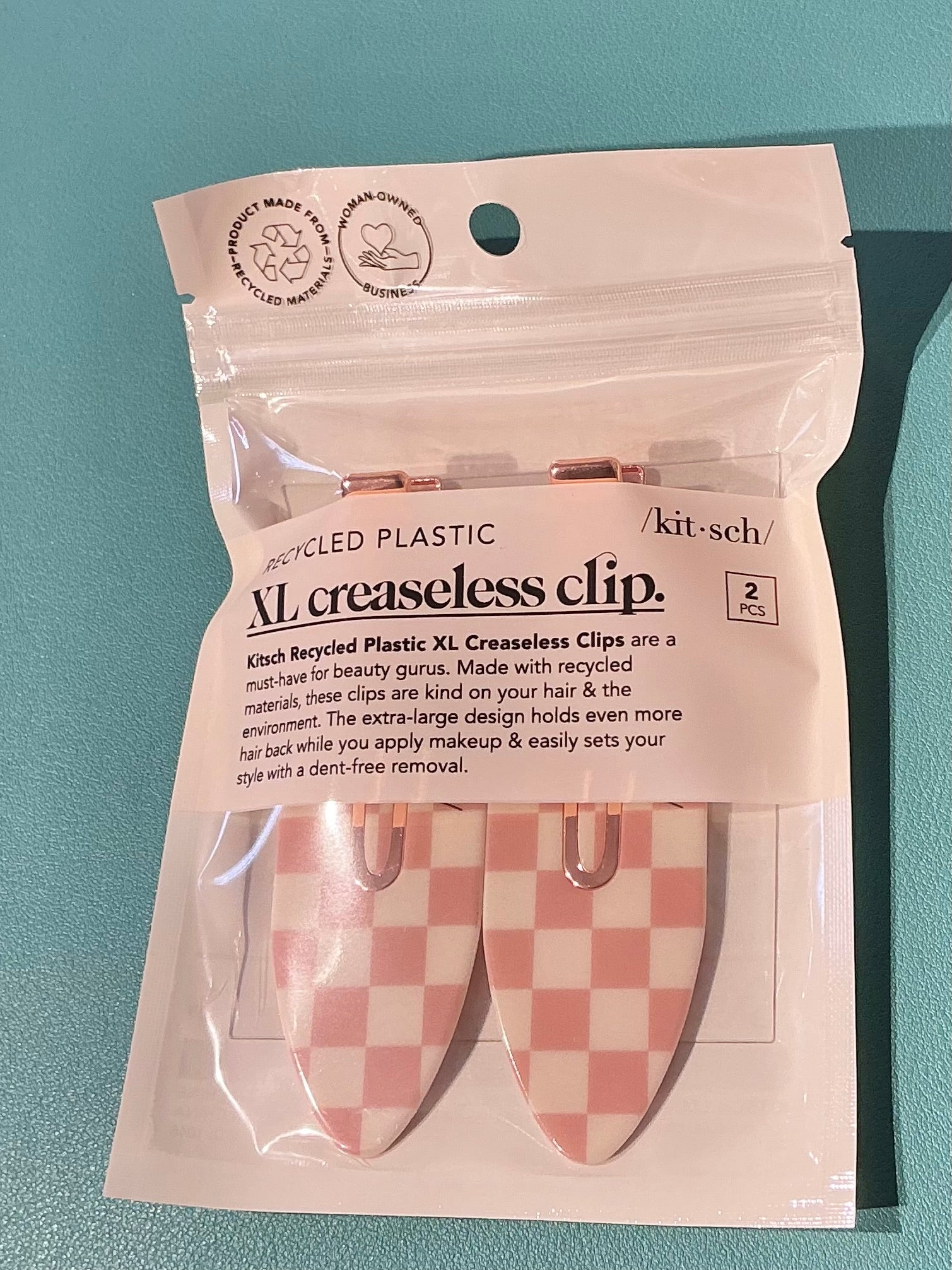 Kitsch Creaseless XL Checkered Clip