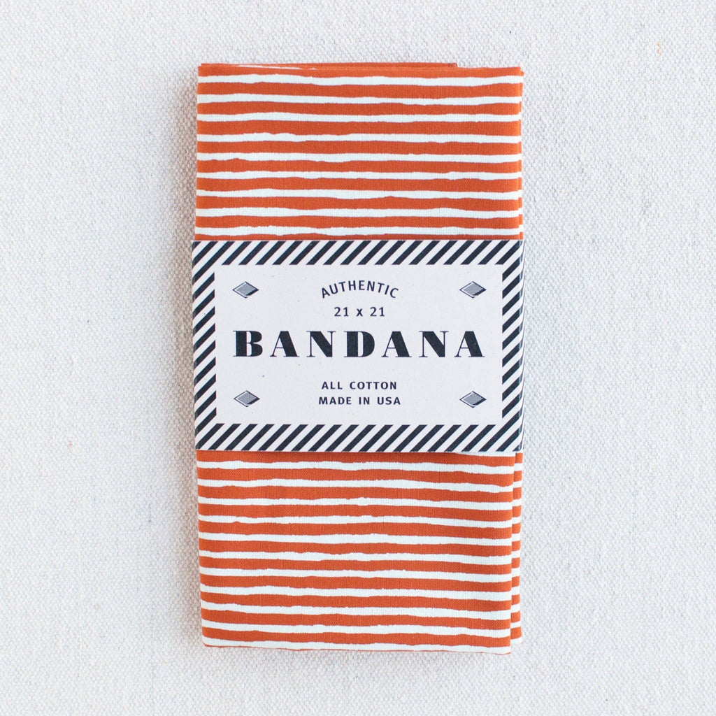 Striped Bandana- Marmalade Orange