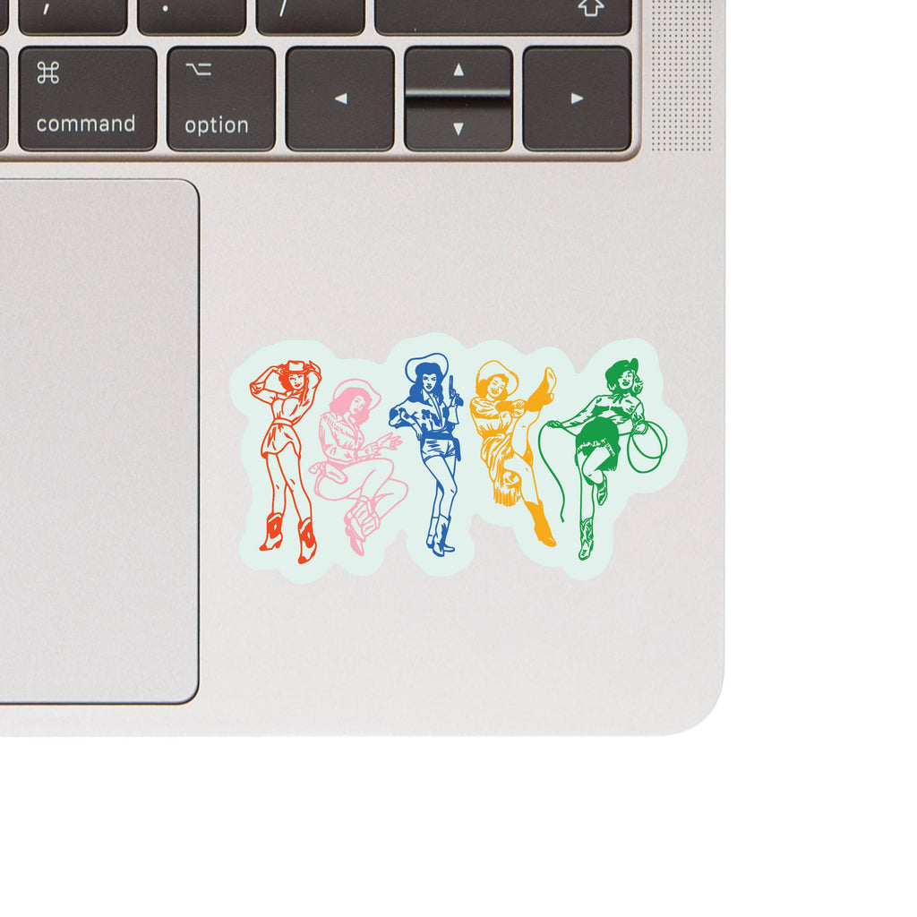 Cowgirl Retro Pinup Sexy Western High Quality Vinyl Sticker