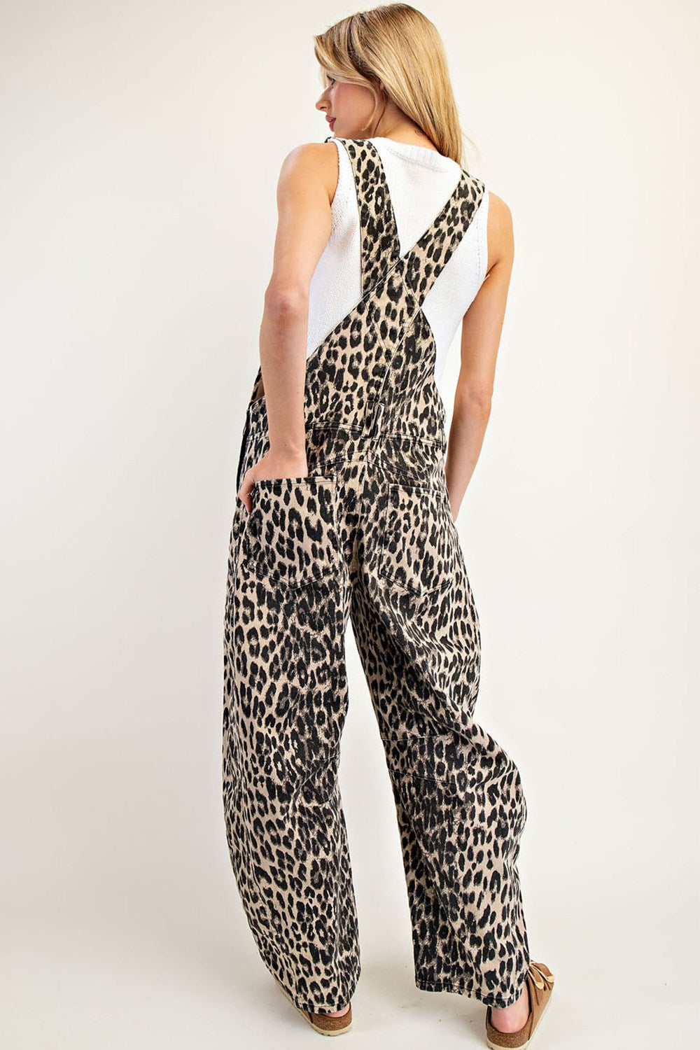 Leopard Barrel Overalls