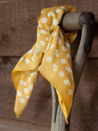 Golden Yellow Floral Bandana