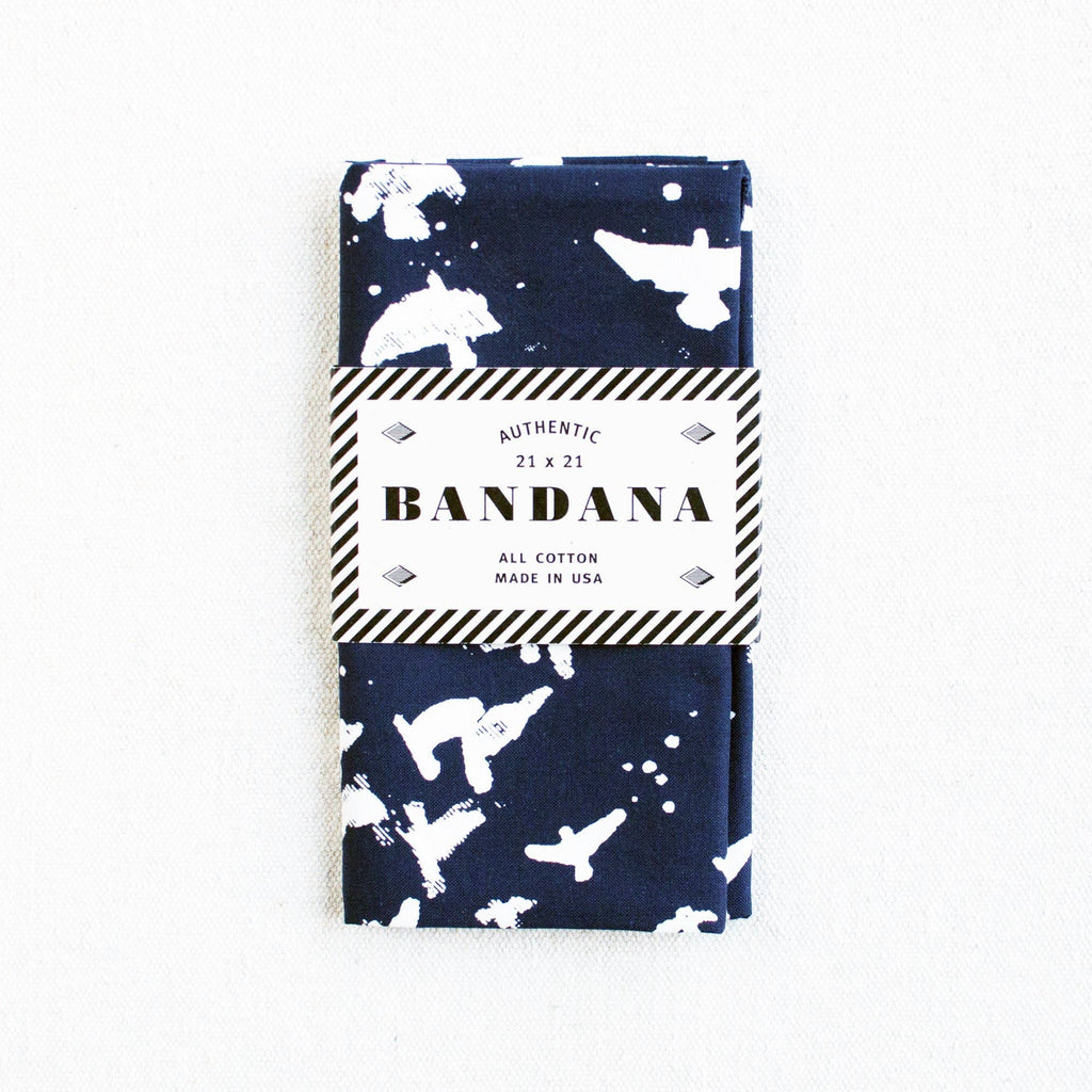 Navy Flock Bandana