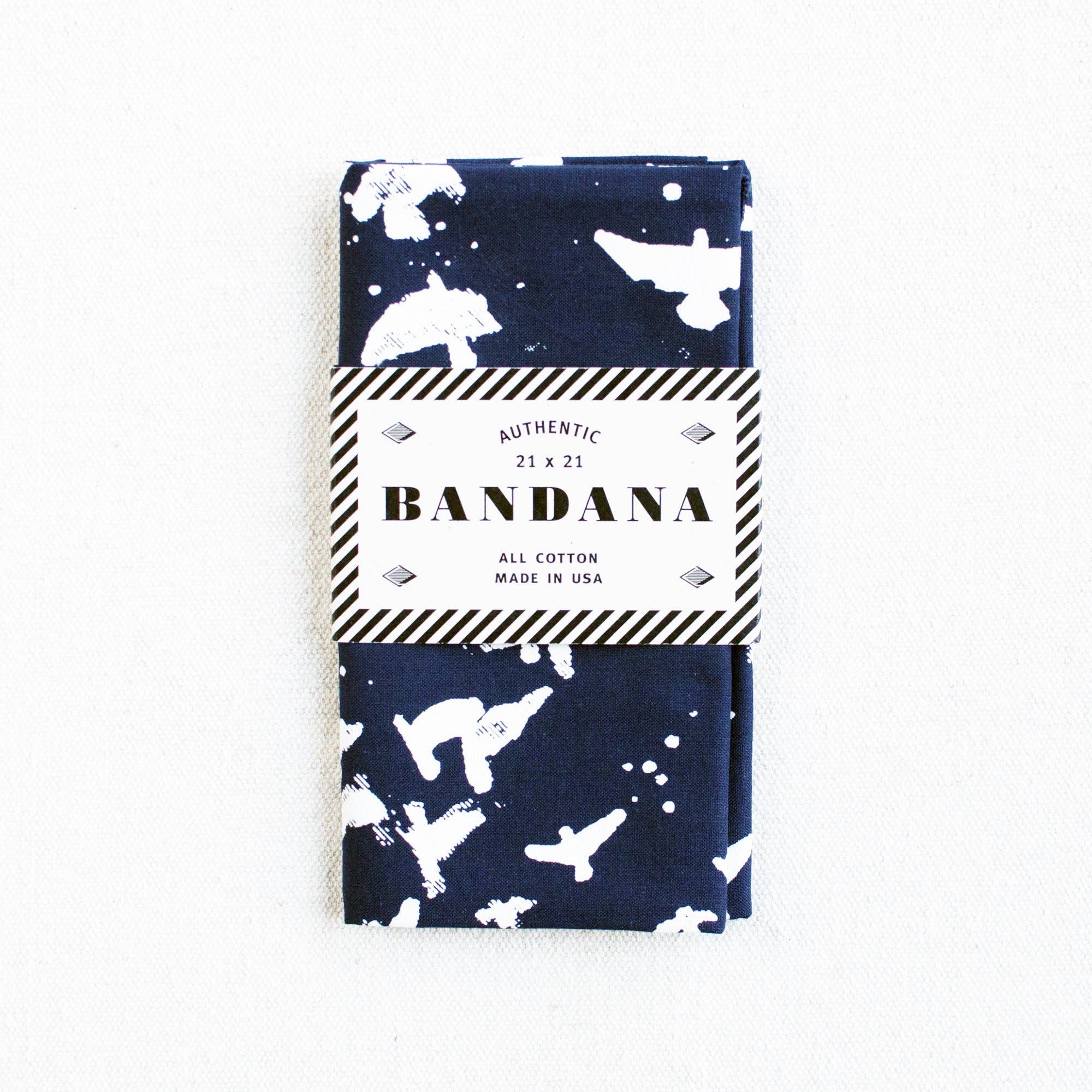 Navy Flock Bandana