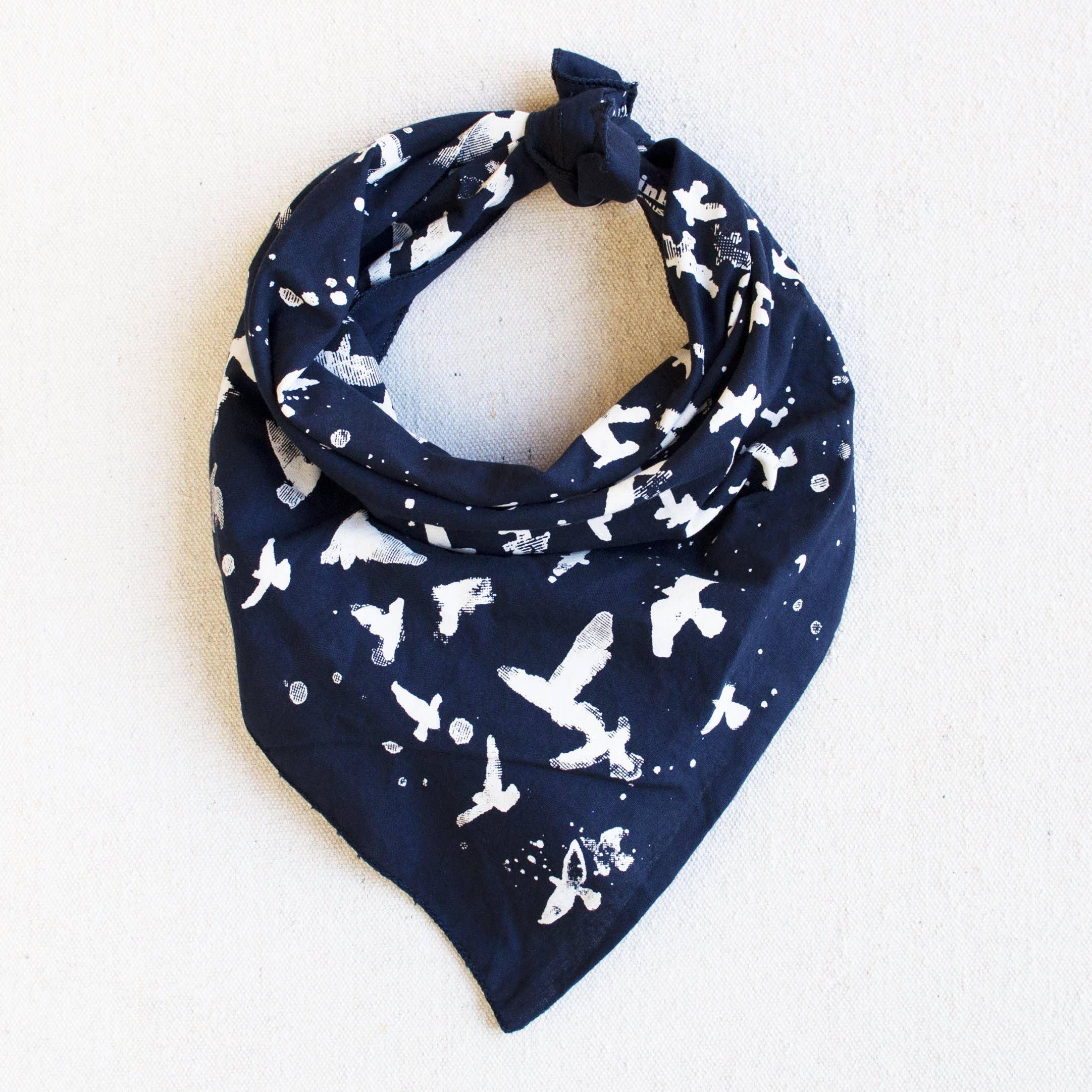 Navy Flock Bandana