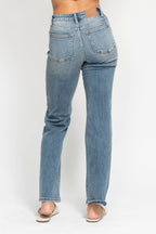 High Waisted Dad Straight Jean