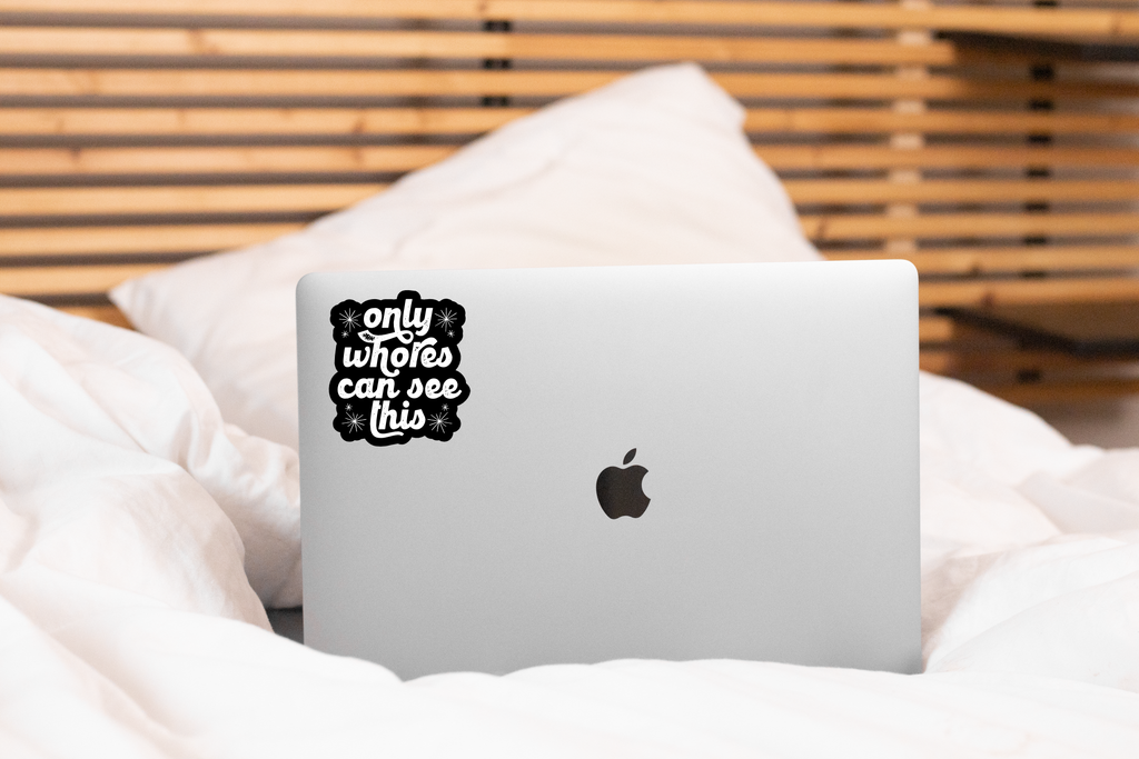 Only Whores Can See This Sticker - funny, snarky, friendship