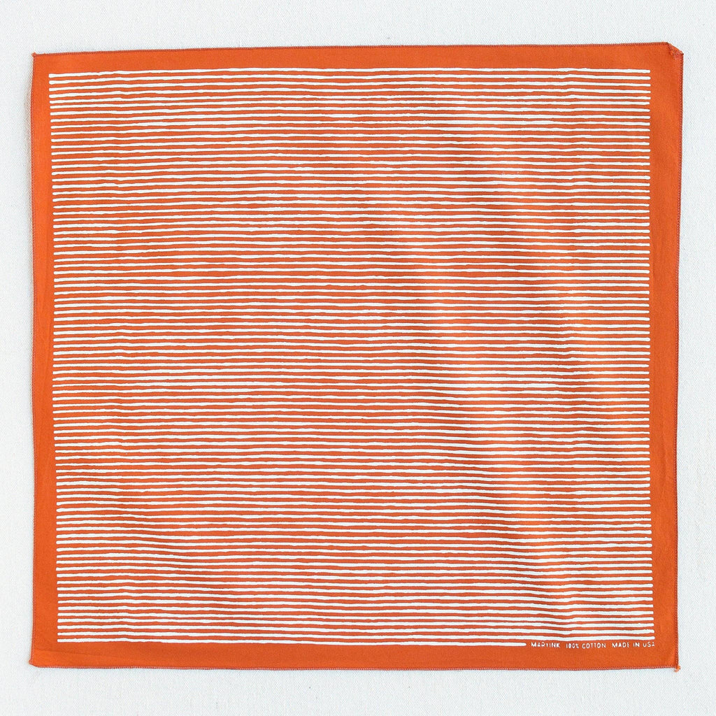 Striped Bandana- Marmalade Orange