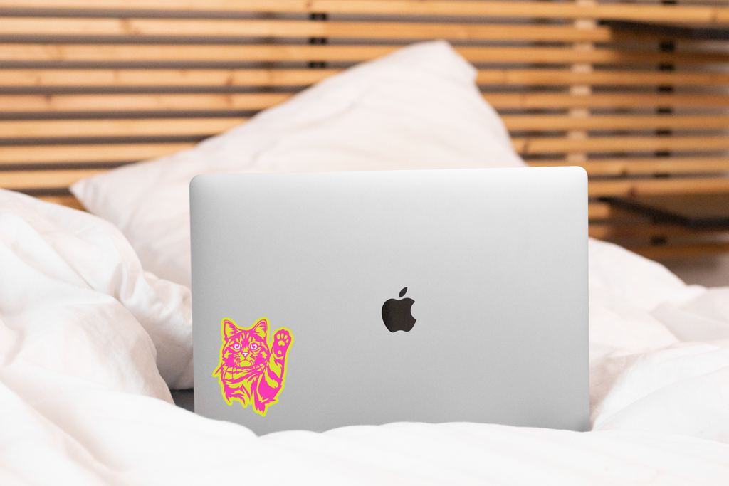 90s Cat Sticker - kitty, kitten, tabby, paws, toe beans