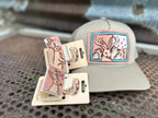 Jackalope Tooled Leather Patch Cap Cowgirl Cowboy Western Rodeo
