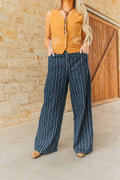 DARK DENIM STRIPE PANT