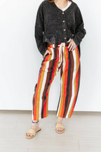 MULTI STRIPE BARREL PANT