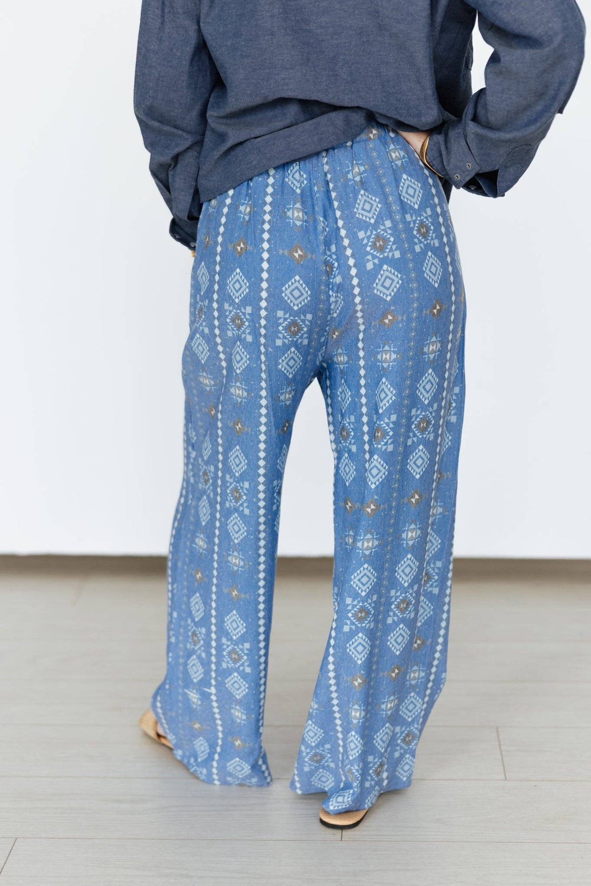 BLUE AZTEC PANTS