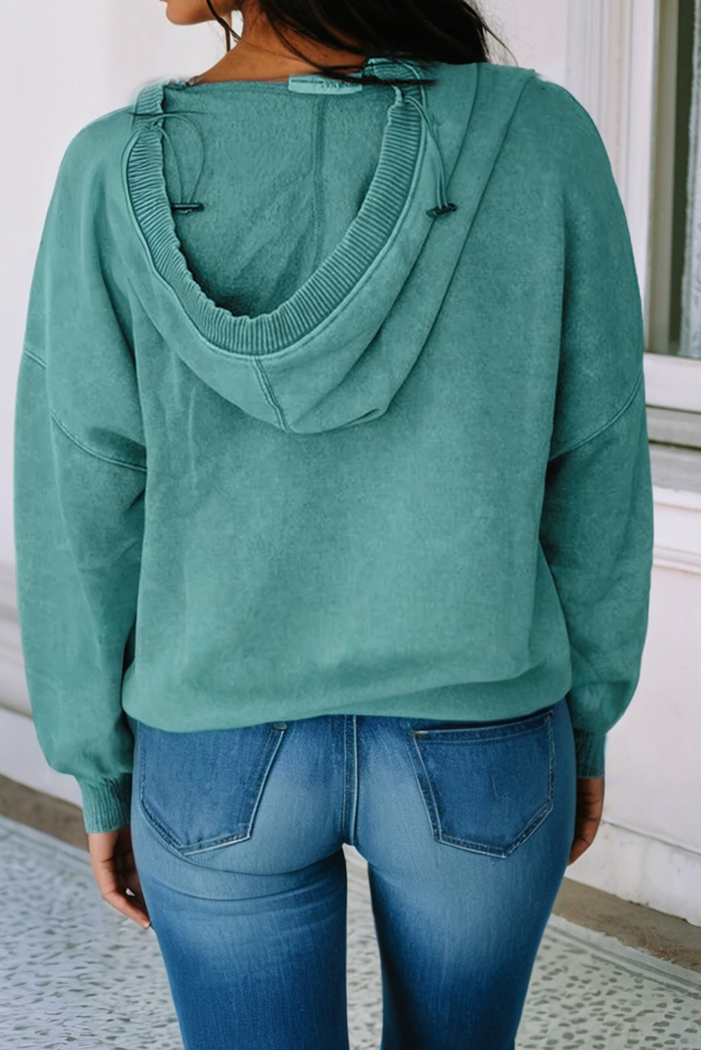 Solid Casual Long Sleeve Hoodie