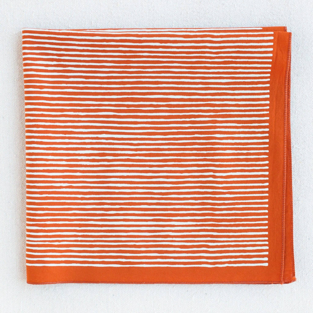 Striped Bandana- Marmalade Orange