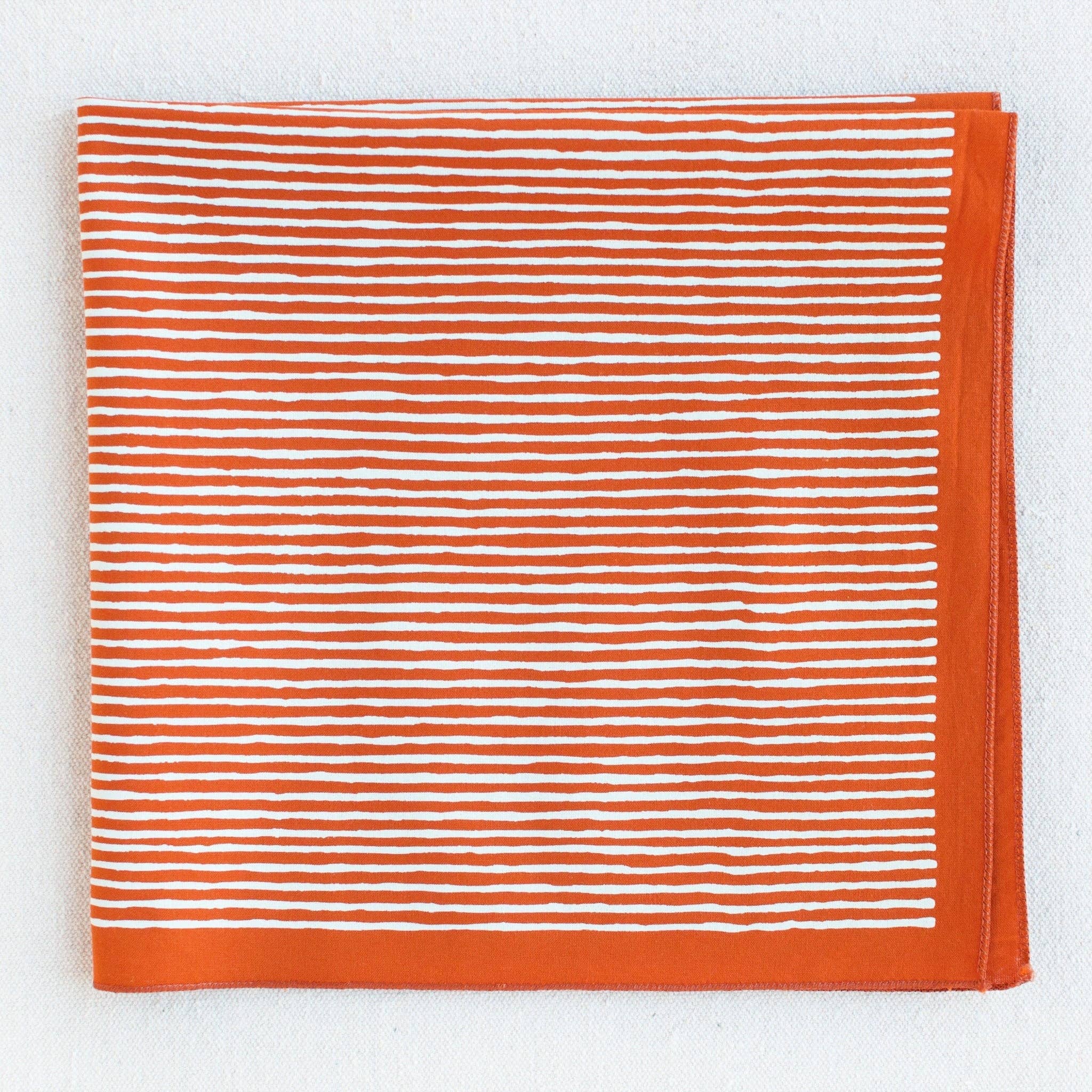 Striped Bandana- Marmalade Orange